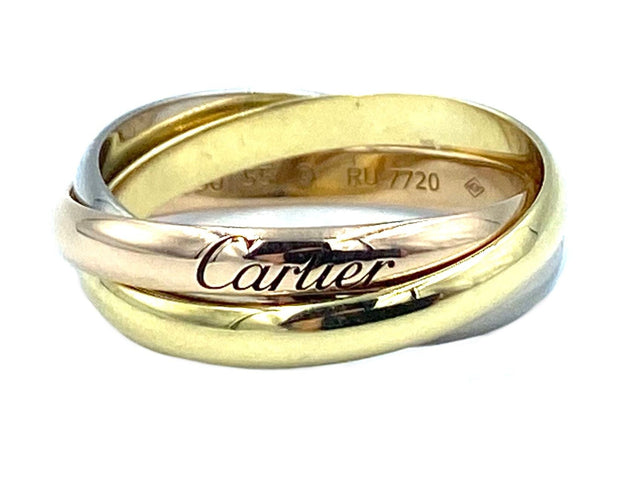 Bague Cartier. Collection Trinity, alliance 3 ors PM 58 Facettes