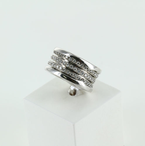 Bague 52 Bague BULGARI " B.Zero 1 " Diamants 58 Facettes