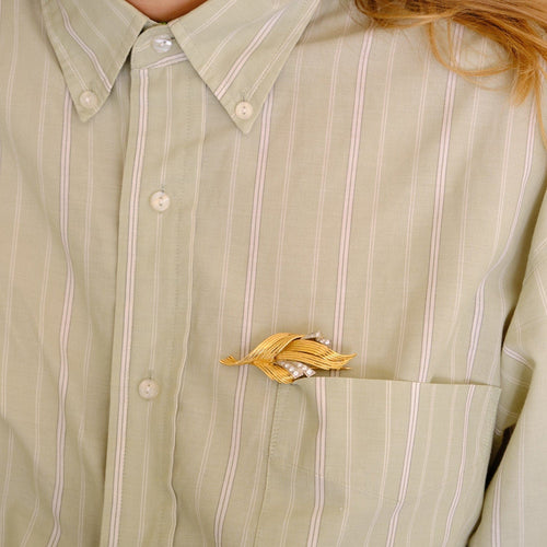 Broche Broche diamants or jaune 58 Facettes