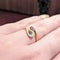 Bague Bague Toi et Moi or jaune aigue-marine et améthyste 58 Facettes 24979
