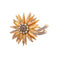 Broche Broche fleur diamants 0.80 carat 2 ors 58 Facettes 241972