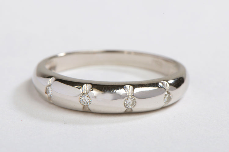 Bague 54 Bague Or blanc Diamant 58 Facettes 04923CD