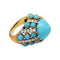 Boucles d'oreilles Parure Cartier Paris, turquoises et diamants. 58 Facettes 30646/30347