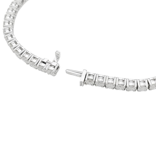 Bracelet Ligne tennis or blanc diamants. 58 Facettes 30863