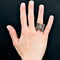 Bague 62 Bague tank géométrique diamants et rubis 58 Facettes 22-093