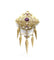Broche Jaune / Or 750 Broche à pampilles perles et pierre violette 58 Facettes 190035R