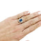 Bague 52 Bague Pompadour or jaune et blanc, saphir, diamants. 58 Facettes 30907