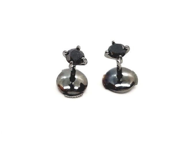 Boucles d'oreilles Boucles d'oreilles Puces Or noir Diamant 58 Facettes 578734RV