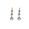Boucles d'oreilles Dormeuses Art Déco de 3 pierres blanches sur or blanc 58 Facettes