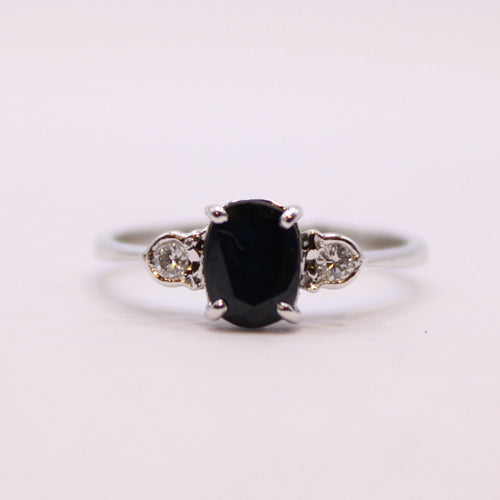 Bague Bague style Art-Déco Saphir, Diamants 58 Facettes