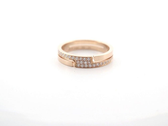 Bague 53 bague DINH VAN seventies pm or rose 18k et diamants 58 Facettes 254976