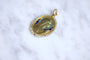 Pendentif Médaille ancienne en or, Vierge Marie, émail et perles 58 Facettes