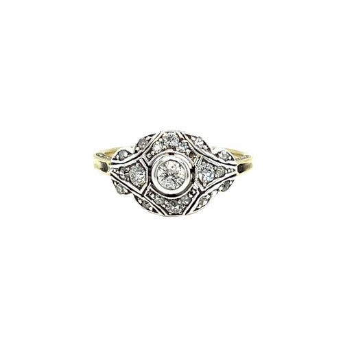 Bague 53 Bague filigrane Or Diamants 58 Facettes