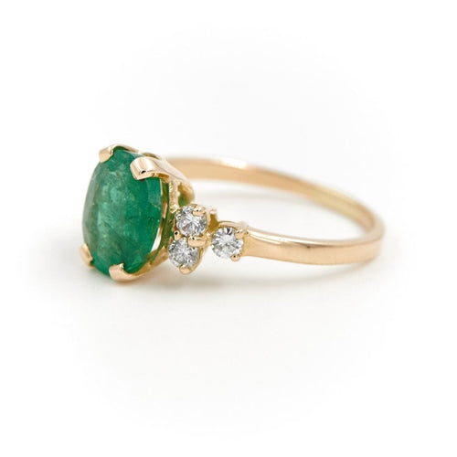 Bague 53 Bague Or jaune Emeraude 58 Facettes 1751507CN