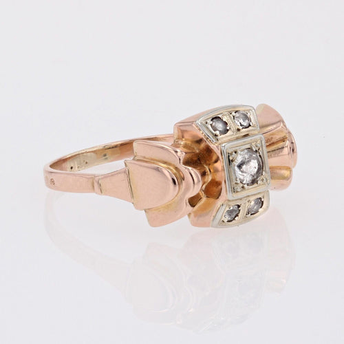 Bague 58 Bague tank noeud saphirs blancs 58 Facettes 17-245