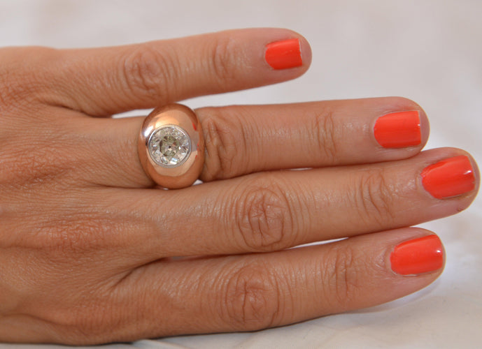 Bague 54 Bague jonc solitaire 58 Facettes