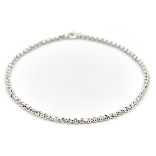 Collier Collier Maille Jaseron Or blanc 58 Facettes 1931131CN