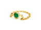 Bague 55 Bague Chaînette Or jaune Agate 58 Facettes 843306CD