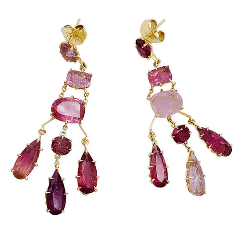 Boucles d'oreilles Boucles d'oreilles H.Stern,"Primavera", or jaune, tourmalines roses. 58 Facettes 32332
