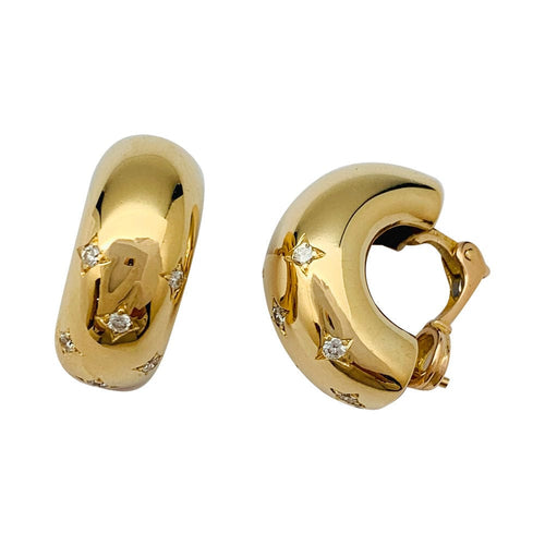 Boucles d'oreilles Boucles d'oreilles or jaune et diamants. 58 Facettes 31828