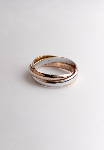 Bague 54 Bague CARTIER Trinity 3 Ors 750/1000 58 Facettes 64550-60873