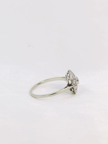 Bague 58 Bague Belle Epoque Or blanc Platine Diamants 58 Facettes J186