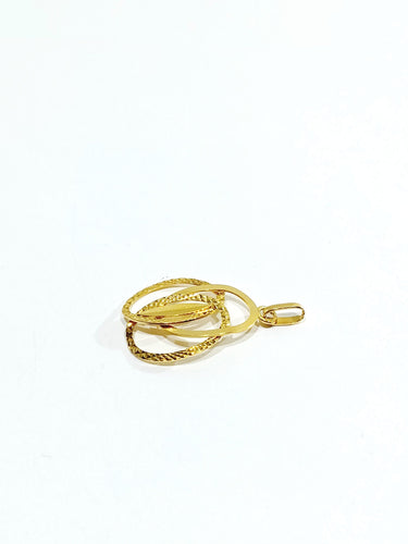 Pendentif Pendentif cercles entrelacés en or jaune 58 Facettes