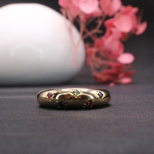 Bague Bague constellation Or jaune Emeraudes Saphirs Rubis 58 Facettes