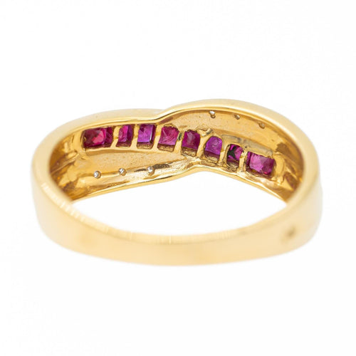 Bague 55.5 Bague Or jaune Rubis 58 Facettes 2682320CD