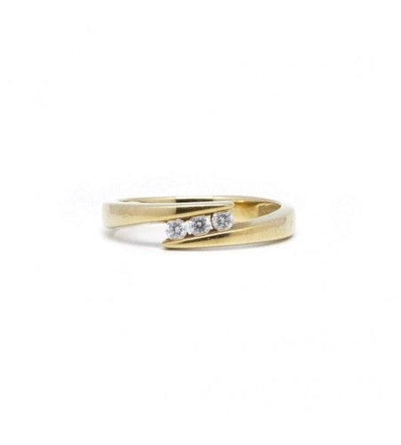 Bague 50 / Jaune / Or 750 Bague Trilogie Diamants 58 Facettes 200161R