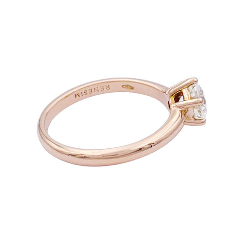 Bague 51 Bague solitaire diamant en or rose. 58 Facettes 33144