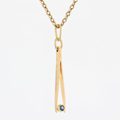 Pendentif Pendentif brucelle or jaune et saphir Augis 58 Facettes 15-424