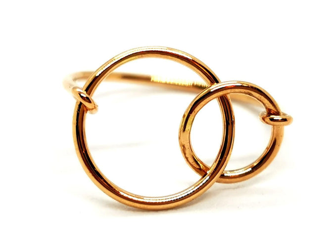 Bague 54 Ginette NY Bague Tiny circle Or rose 58 Facettes 1964931CN
