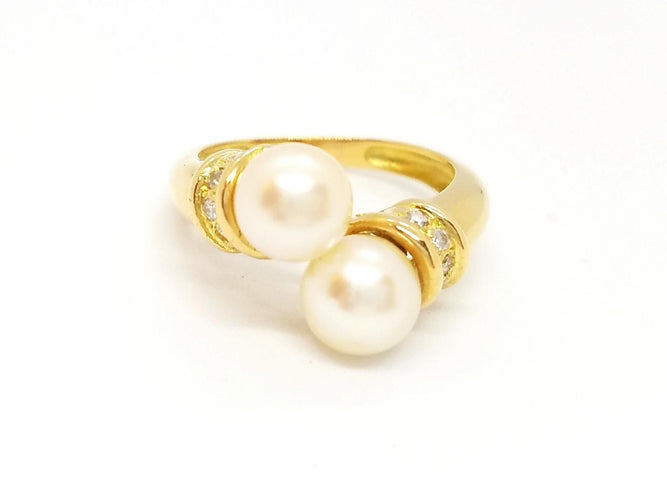 Bague 54 Bague Toi et Moi Or jaune Diamant 58 Facettes 731405CN