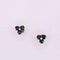 Boucles d'oreilles Boucles d’oreilles clous en or jaune, trilogie de saphirs 58 Facettes