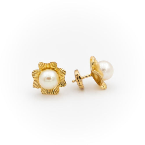 Boucles d'oreilles Boucles d'oreilles Puces Or jaune Perle 58 Facettes 1913098CN