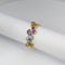 Bague Bague en or jaune aigue-marine améthyste et citrine 58 Facettes 20623