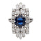 Bague 49 Bague Or blanc Saphir 58 Facettes 2538672CN