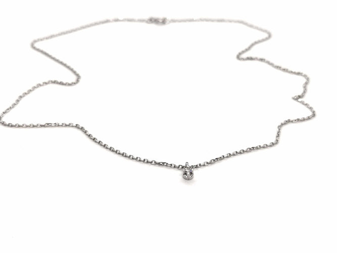 Collier Collier Maille forçat Or blanc Diamant 58 Facettes 1606393CD