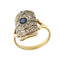 Bague 56 Bague rectangulaire Saphir Diamants 58 Facettes 29610