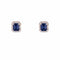 Boucles d'oreilles Boucles d'oreilles saphirs diamants rectangulaires 58 Facettes 23-257A