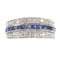 Bague 54 Alliance, rubis, saphirs, diamant 58 Facettes 22350-0261