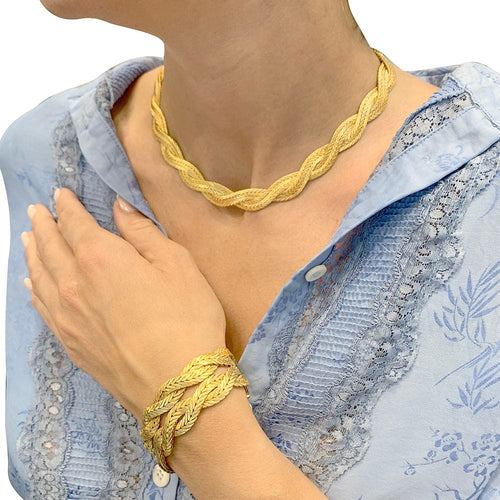 Collier Collier Buccellati, tresse en or jaune. 58 Facettes 31638