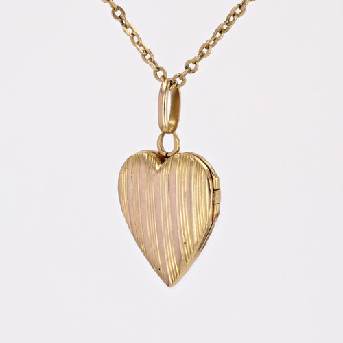 Pendentif Médaillon coeur or rose 58 Facettes CVP94