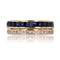 Bague 54 Bague jonc 2 anneaux saphirs calibrés diamants 58 Facettes 17-001A