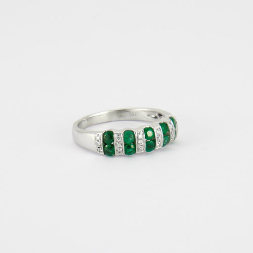 Bague 52.5 Bague émeraudes et diamants 58 Facettes