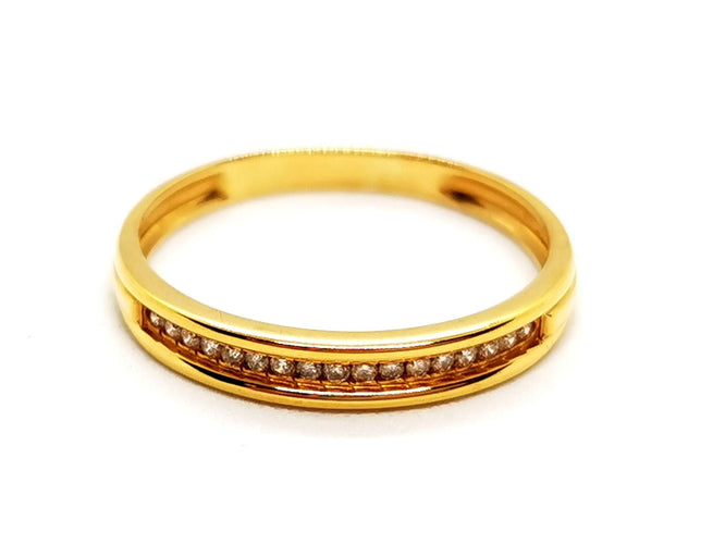 Bague 56 Bague Demie alliance Or jaune Diamant 58 Facettes 1178343CD