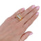 Bague 56 Bague Tank en or jaune, platine, diamants. 58 Facettes 32312