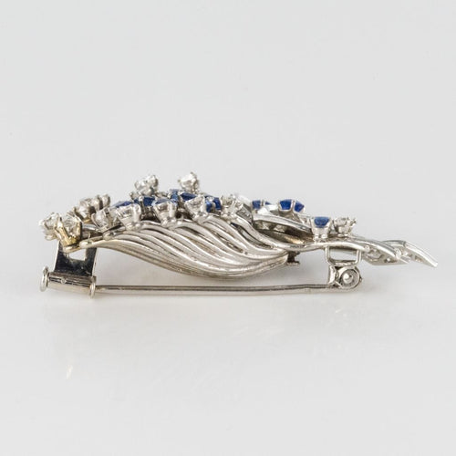 Broche Broche bouquet saphirs diamants 58 Facettes 19-564