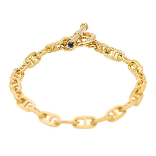Bracelet Caplain Saint André Bracelet Maille marine Or jaune Saphir 58 Facettes 2826747CN